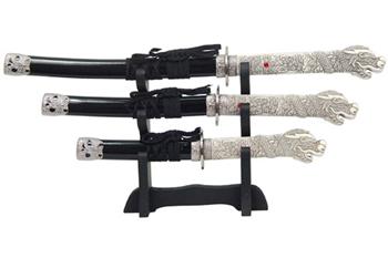 14.5(in), 12(in), 9.5(in) 3PC MINI OPEN MOUTH WITH STAND C-003-BK