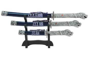 14.5(in), 12(in), 9.5(in) 3PC MINI OPEN MOUTH WITH STAND C-003-BL