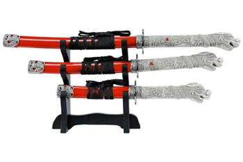 14.5(in), 12(in), 9.5(in) 3PC MINI OPEN MOUTH WITH STAND C-003-RD